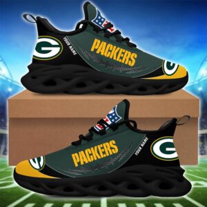Green Bay Packers Personalized NFL Max Soul Shoes for Fan