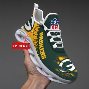 Green Bay Packers Personalized NFL Max Soul Shoes for NFL Fan