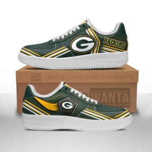 Green Packers Air Sneakers Custom For Fans