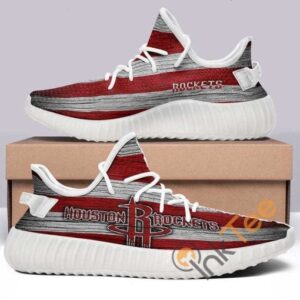 Houston Rockets No 343 Custom Shoes Personalized Name Yeezy Sneakers