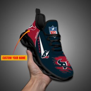 Houston Texans Personalized NFL Max Soul Shoes for Fan