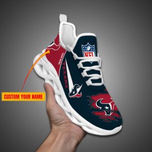 Houston Texans Personalized NFL Max Soul Shoes for Fan