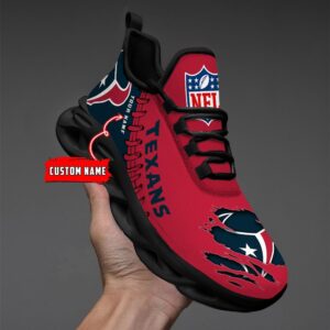 Houston Texans Personalized NFL Max Soul Shoes for NFL Fan