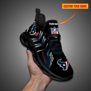 Houston Texans Personalized NFL Metal Style Design Max Soul Shoes