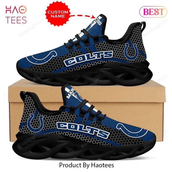 Indianapolis Colts NFL Black Mix Blue Max Soul Shoes