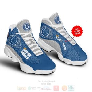 Indianapolis Colts Nfl Custom Name Air Jordan 13 Shoes 2
