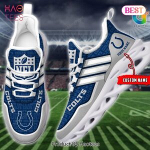 Indianapolis Colts Personalized Blue Mix Grey Max Soul Shoes