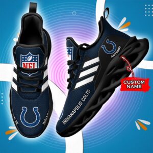 Indianapolis Colts Personalized NFL Max Soul Sneaker for Fans
