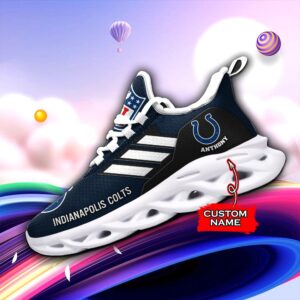 Indianapolis Colts Personalized NFL Max Soul Sneaker for Fans