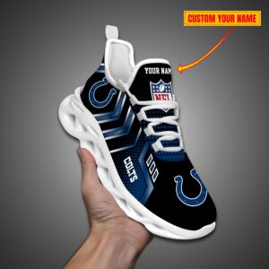 Indianapolis Colts Personalized NFL Metal Style Design Max Soul Shoes