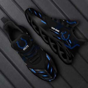 Indianapolis Colts Personalized NFL Sport Black Max Soul Shoes