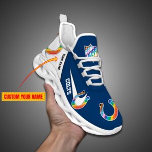 Indianapolis Colts Personalized Pride Month Luxury NFL Max Soul Shoes Ver 2