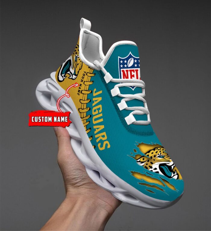 Jacksonville Jaguars Personalized NFL Max Soul Shoes