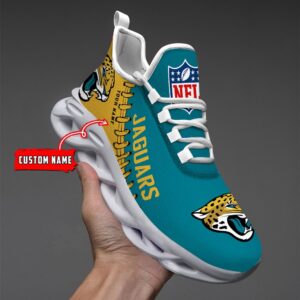 Jacksonville Jaguars Personalized NFL Max Soul Shoes Ver 2