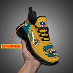 Jacksonville Jaguars Personalized NFL Max Soul Shoes for Fan