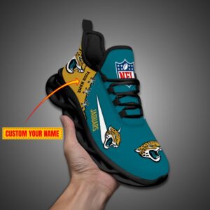 Jacksonville Jaguars Personalized NFL Max Soul Shoes for NFL Fan