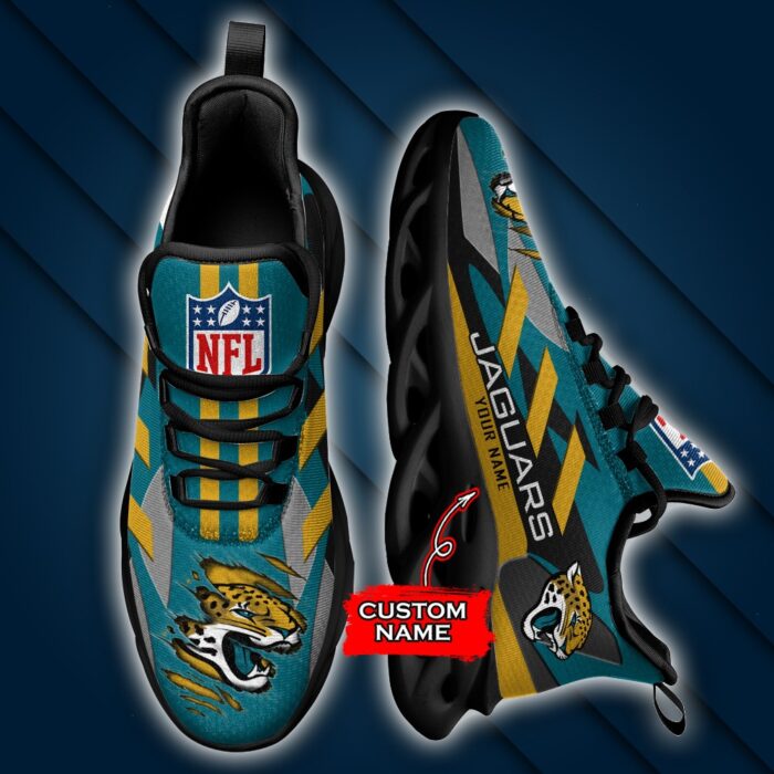 Jacksonville Jaguars Personalized NFL Max Soul Sneaker Ver 1