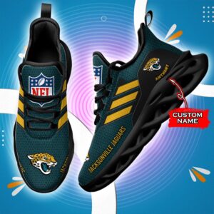 Jacksonville Jaguars Personalized NFL Max Soul Sneaker for Fans