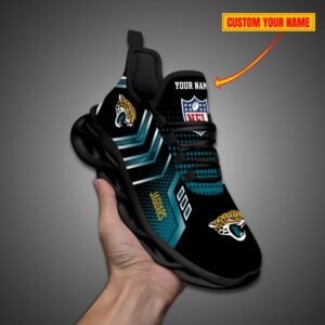 Jacksonville Jaguars Personalized NFL Metal Style Design Max Soul Shoes