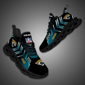 Jacksonville Jaguars Personalized NFL Metal Style Design Max Soul Shoes
