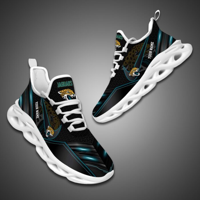 Jacksonville Jaguars Personalized NFL Neon Light Max Soul Shoes