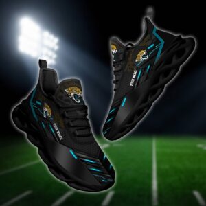 Jacksonville Jaguars Personalized NFL Sport Black Max Soul Shoes