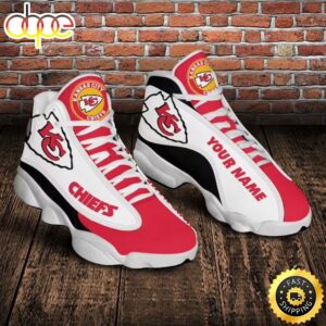Kansas City Chiefs NFL Custom Name Air Jordan 13 Shoes