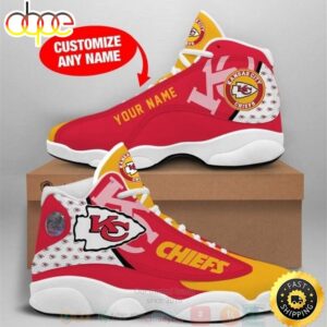 Kansas City Chiefs NFL Football Team Custom Name Air Jordan 13 Shoes