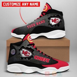 Kansas City Chiefs Nfl Big Logo Football Team Custom Name Air Jordan 13 Shoes