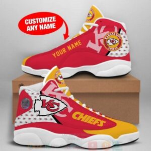 Kansas City Chiefs Nfl Football Team Custom Name Air Jordan 13 Shoes