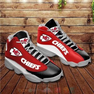 Kansas City Chiefs Nfl Team Black Red Air Jordan 13 Shoes