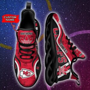 Kansas City Chiefs Personalized NFL Max Soul Sneaker Adidas Ver 1