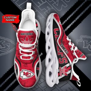 Kansas City Chiefs Personalized NFL Max Soul Sneaker Adidas Ver 1