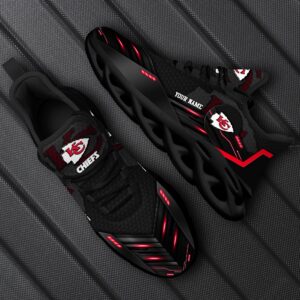 Kansas City Chiefs Personalized NFL Sport Black Max Soul Shoes
