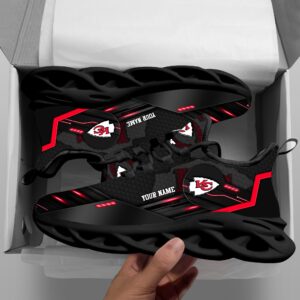 Kansas City Chiefs Personalized NFL Sport Black Max Soul Shoes