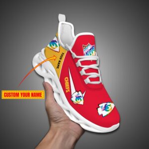 Kansas City Chiefs Personalized Pride Month Luxury NFL Max Soul Shoes Ver 2