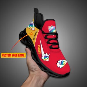 Kansas City Chiefs Personalized Pride Month Luxury NFL Max Soul Shoes Ver 2