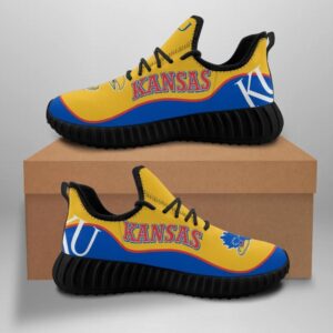Kansas Jayhawks Custom Shoes Sport Sneakers Basketball Yeezy Boost
