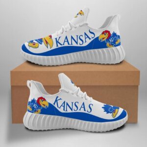 Kansas Jayhawks Custom Shoes Sport Sneakers Basketball Yeezy Boost 90896