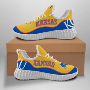 Kansas Jayhawks New Basketball Custom Shoes Sport Sneakers Kansas Jayhawks Yeezy Boost