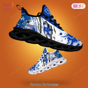 Kentucky Wildcats NCAA White Mix Blue Max Soul Shoes Fan Gift