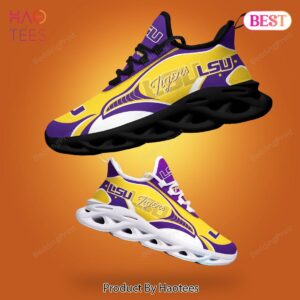 LSU Tigers NCAA Violet Mix Gold Max Soul Shoes Fan Gift