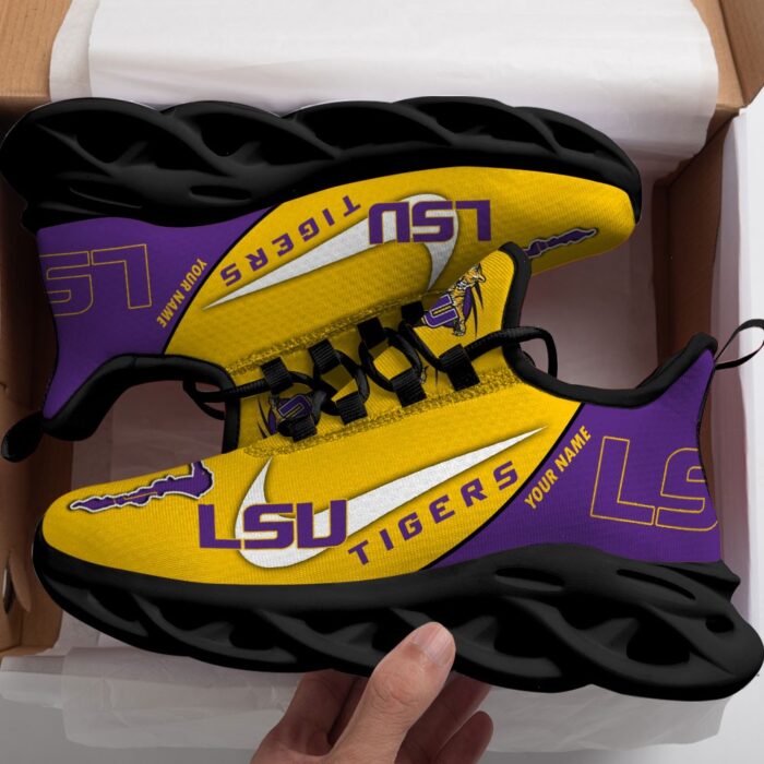 LSU Tigers Personalized Luxury NCAA Max Soul Shoes
