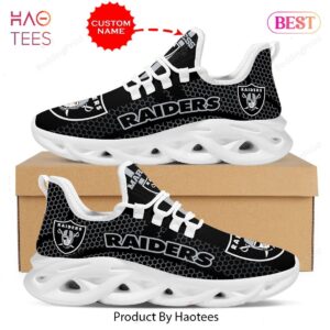 Las Vegas Raiders NFL Black Color Max Soul Shoes for Fan