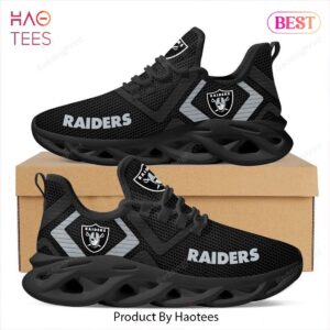 Las Vegas Raiders NFL Black Color Max Soul Shoes for Fans