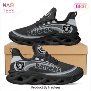 Las Vegas Raiders NFL Hot Black Mix Grey Max Soul Shoes