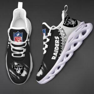 Las Vegas Raiders Personalized NFL Max Soul Shoes for NFL Fan