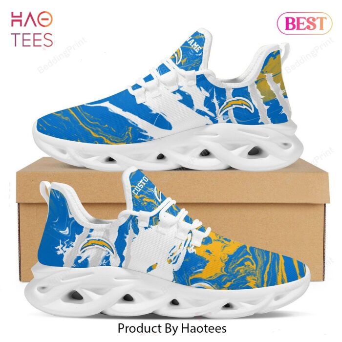 Los Angeles Chargers NFL Custom Personalized Max Soul Shoes