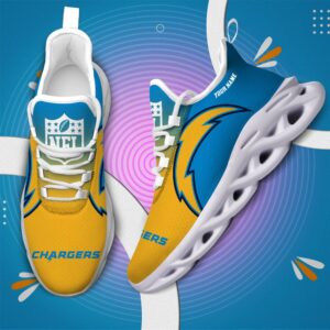 Los Angeles Chargers Personalized Custom Name Max Soul Shoes