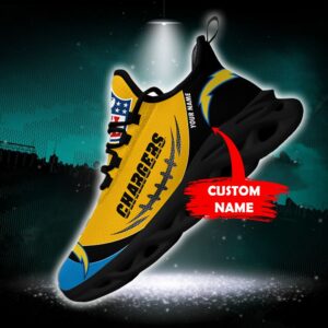 Los Angeles Chargers Personalized NFL Max Soul Shoes